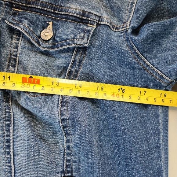 Vintage America Blue Denim Women's Trucker Jacket  Size S - Picture 4 of 6